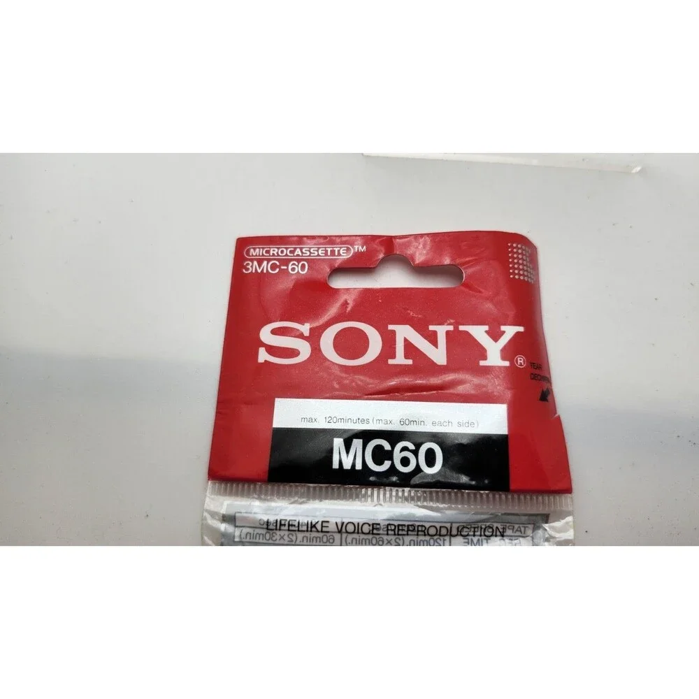 Sony MC-60 Micro Cassette Blank Tape ~ 3pk ~60 Min. ~New in Pkg